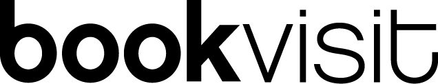 black logo of Bookvisit